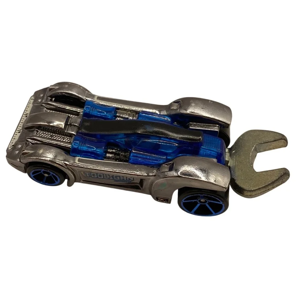Hot Wheels Tooligan Silver Blue 2009 Mattel Diecast‎ Car Wrench Tool Design